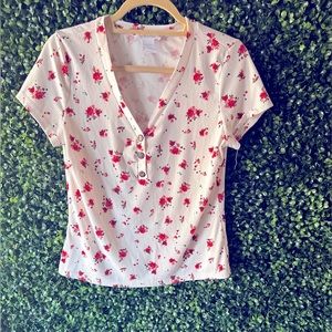 Floral Short Sleeve Top
